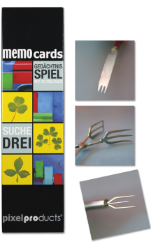 Memory Gedächtnisspiel Memocards Suche Drei 